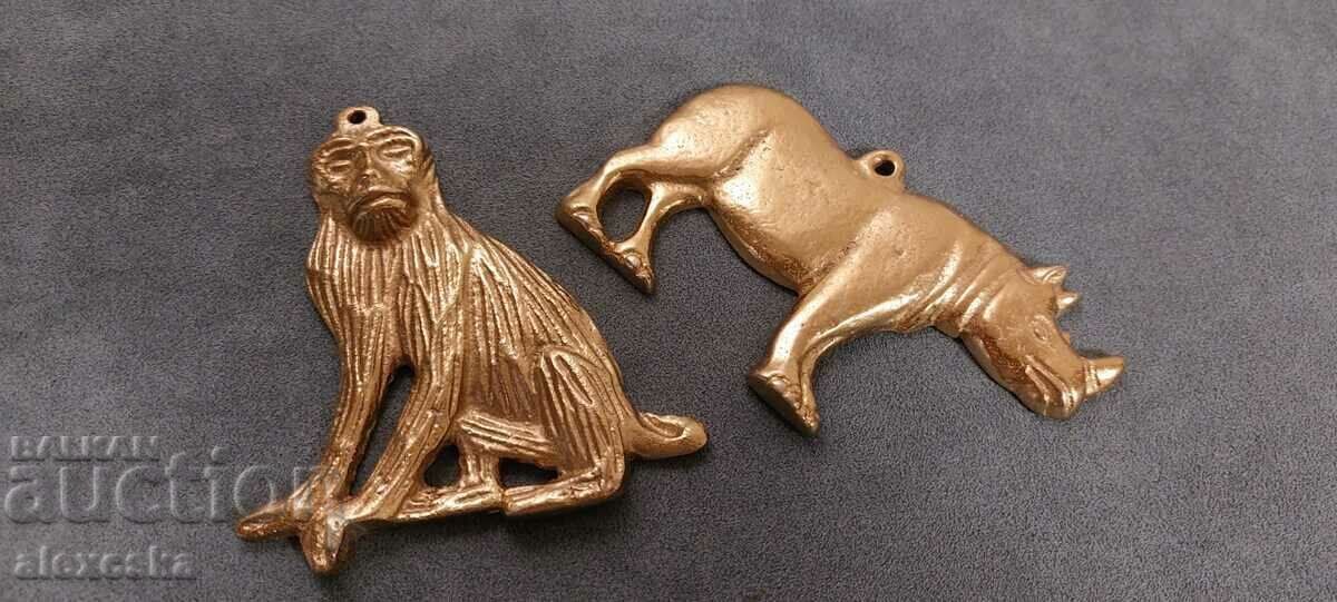 Metal figures of animals