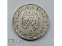 5 марки сребро Германия 1936 D III Райх  сребърна монета №20