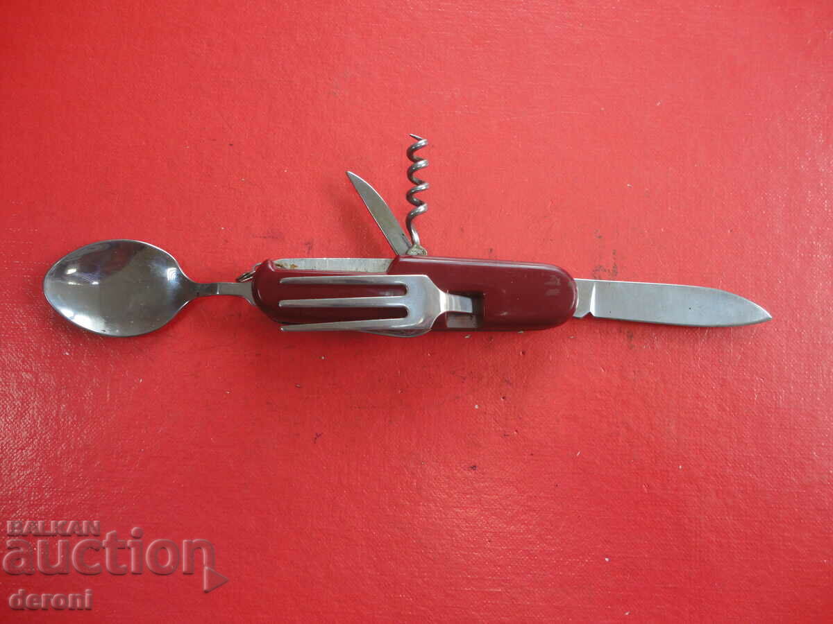 Great German tourist knife with fork and spoon with price 15.00 BGN | € 7.67 Great German tourist knife with fork and spoon with price 15.00 BGN | € 7.67