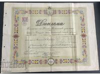 3466 Regatul Bulgariei Diploma de ofițer Școala militară 60-lea VP