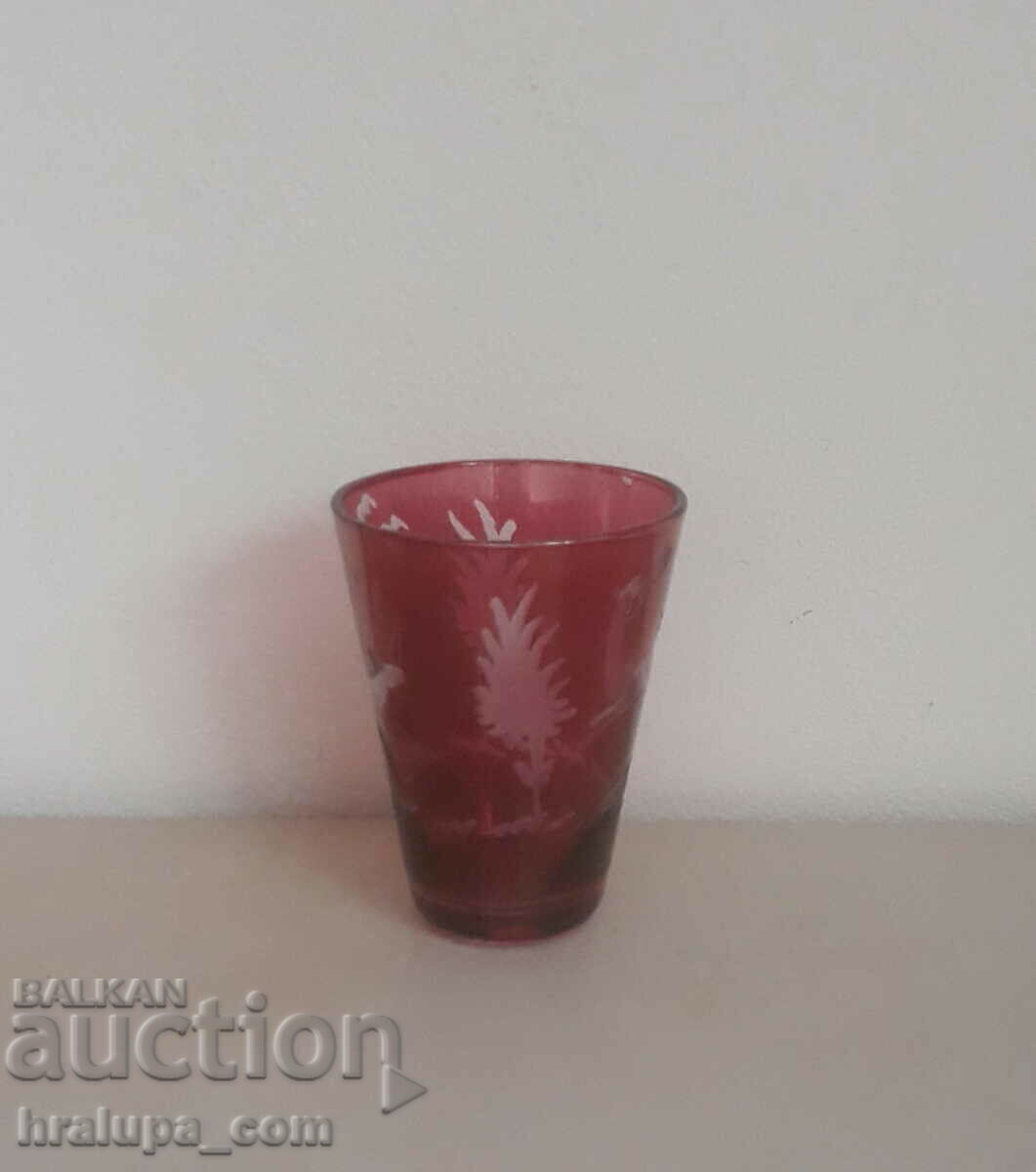 Crystal glass Czech Bohemia glass hand engraved with price 30.00 BGN | € 15.34 Crystal glass Czech Bohemia glass hand engraved with price 30.00 BGN | € 15.34