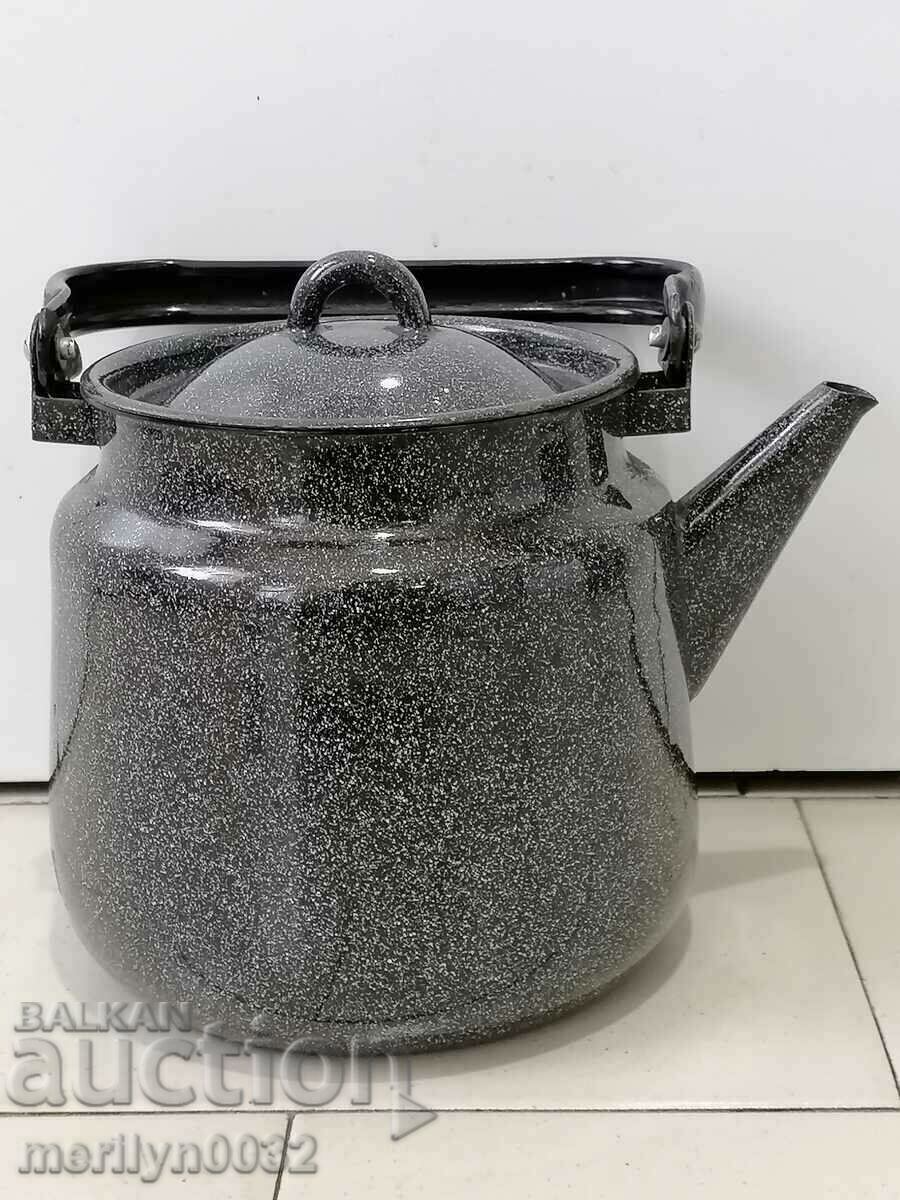 Enameled teapot from the Sotsa, a vessel with enamel, USSR with price 59.50 BGN | € 30.42 Enameled teapot from the Sotsa, a vessel with enamel, USSR with price 59.50 BGN | € 30.42