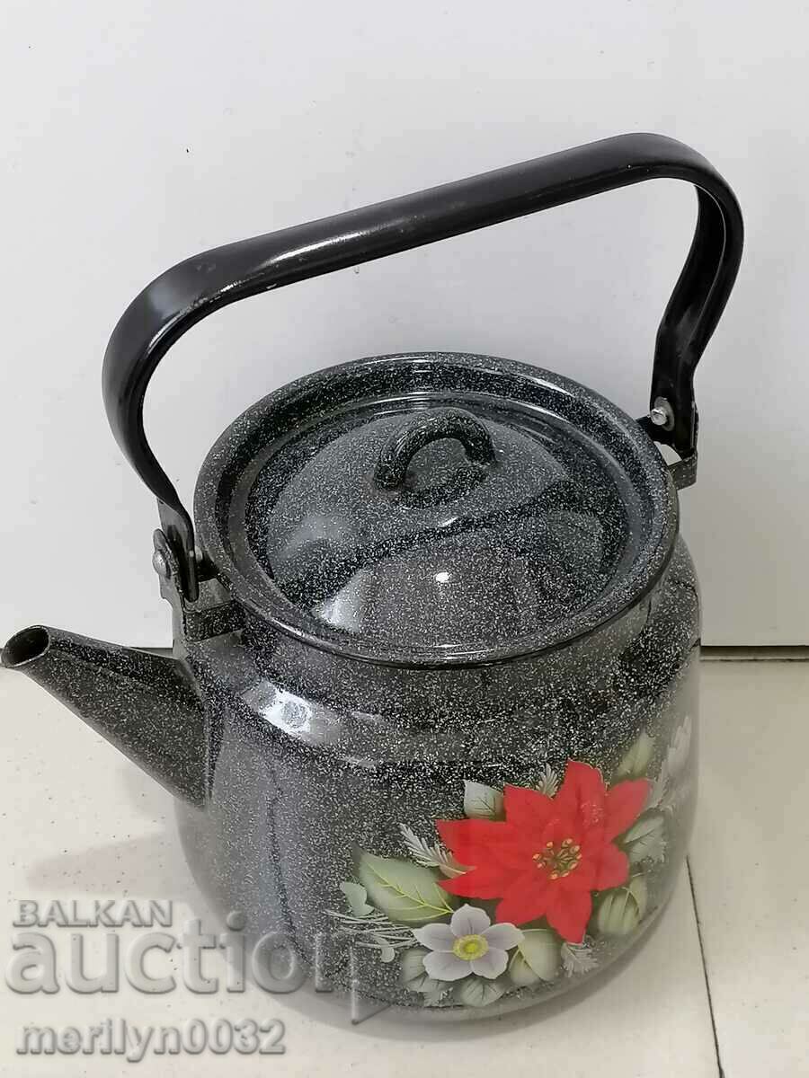 Auction Enameled teapot from the Sotsa, a vessel with enamel, USSR Auction Enameled teapot from the Sotsa, a vessel with enamel, USSR