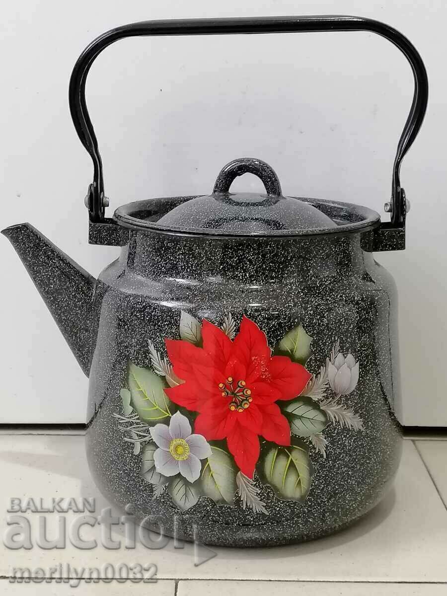 Enameled teapot from the Sotsa, a vessel with enamel, USSR Enameled teapot from the Sotsa, a vessel with enamel, USSR