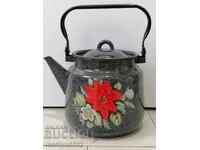 Επισμαλτωμένη τσαγιέρα από τη Σότσα, αγγείο με σμάλτο, ΕΣΣΔ