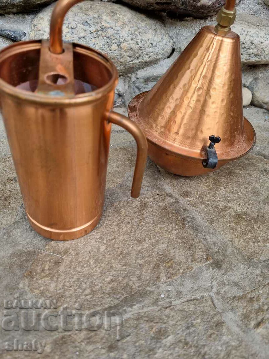 Χάλκινο μοντέλο φυτού τριαντάφυλλου. Ένα καζάνι κονιάκ. - 5 Χάλκινο μοντέλο φυτού τριαντάφυλλου. Ένα καζάνι κονιάκ. - 5