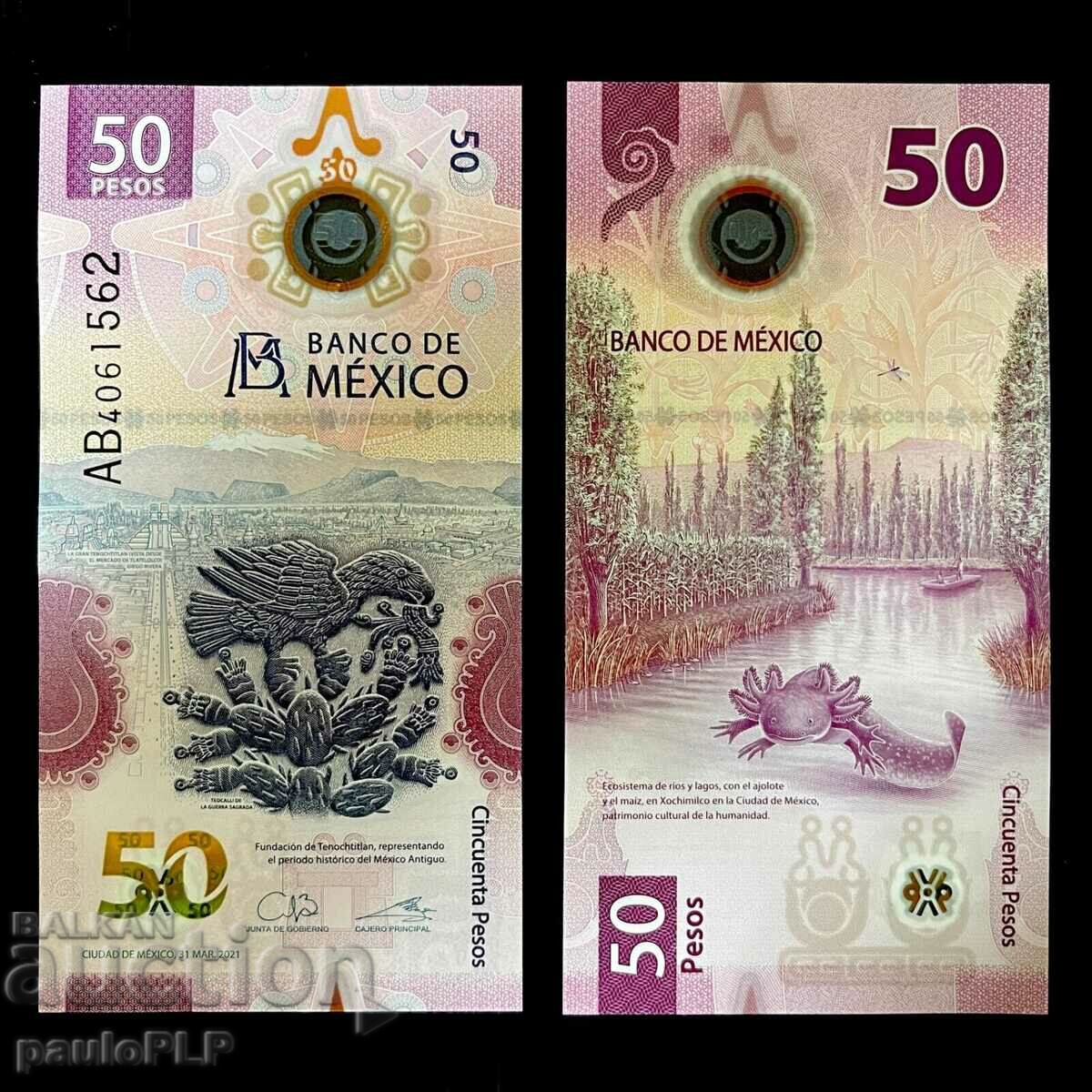 Auction MEXICO 20+ 50+100 PESOS -2021-UNC Auction MEXICO 20+ 50+100 PESOS -2021-UNC