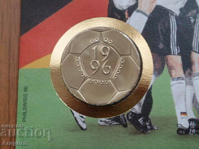 envelope with coin and stamps Great Britain 2 pounds 1996 Euro '96 with price 44.99 BGN | € 23.00 envelope with coin and stamps Great Britain 2 pounds 1996 Euro '96 with price 44.99 BGN | € 23.00