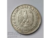 5 марки сребро Германия 1935 D III Райх  сребърна монета №22