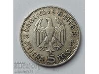 5 Mark Silver Germany 1935 D III Reich Silver Coin #23