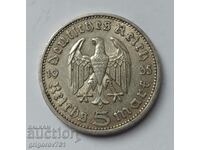 5 марки сребро Германия 1935 A III Райх  сребърна монета №24