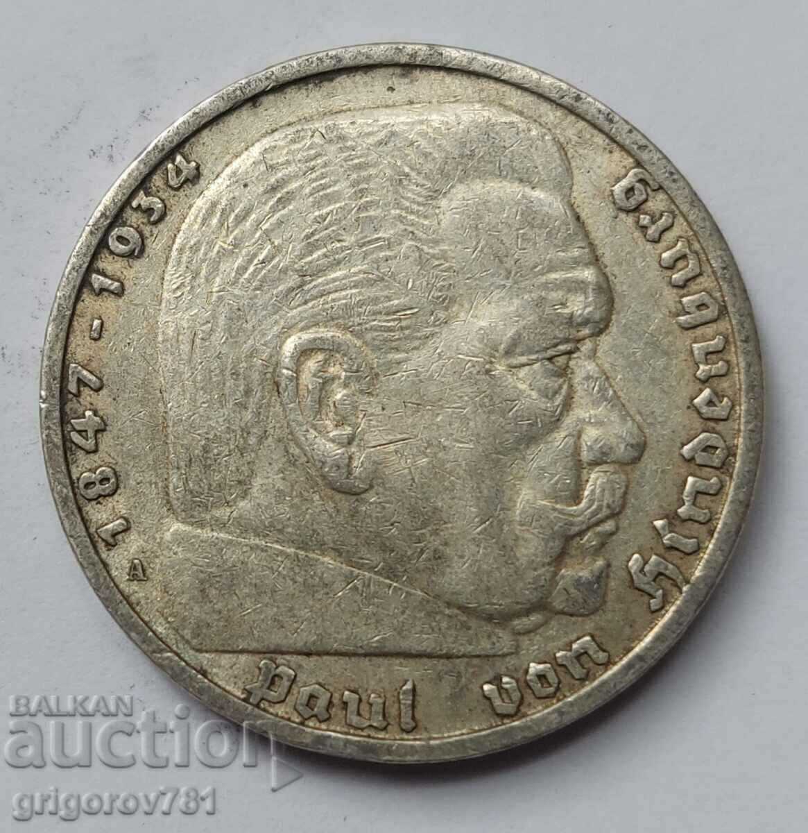 5 Mark Silver Γερμανία 1935 A III Reich Silver Coin #25 με τιμή € 16.87 | 32.99 BGN