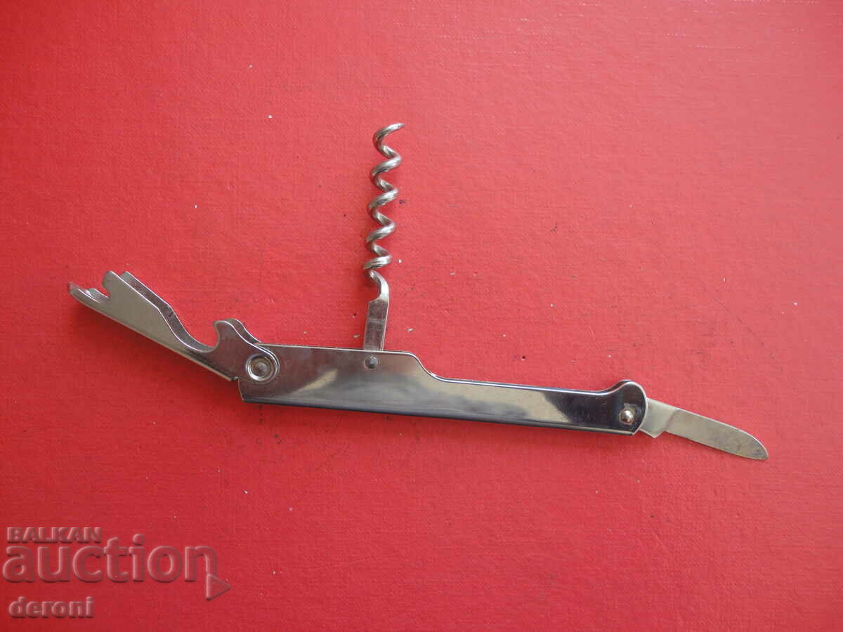 Great 3 in 1 corkscrew knife waiter opener with price 5.00 BGN | € 2.56 Great 3 in 1 corkscrew knife waiter opener with price 5.00 BGN | € 2.56