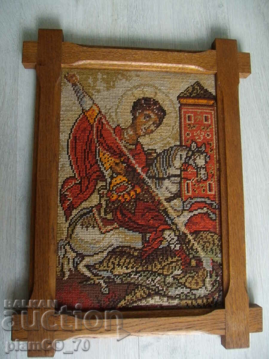 No.*6978 old tapestry "Saint George the Victorious"