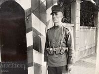 Войник от танковите войски на пост в униформа 1937-44 г.