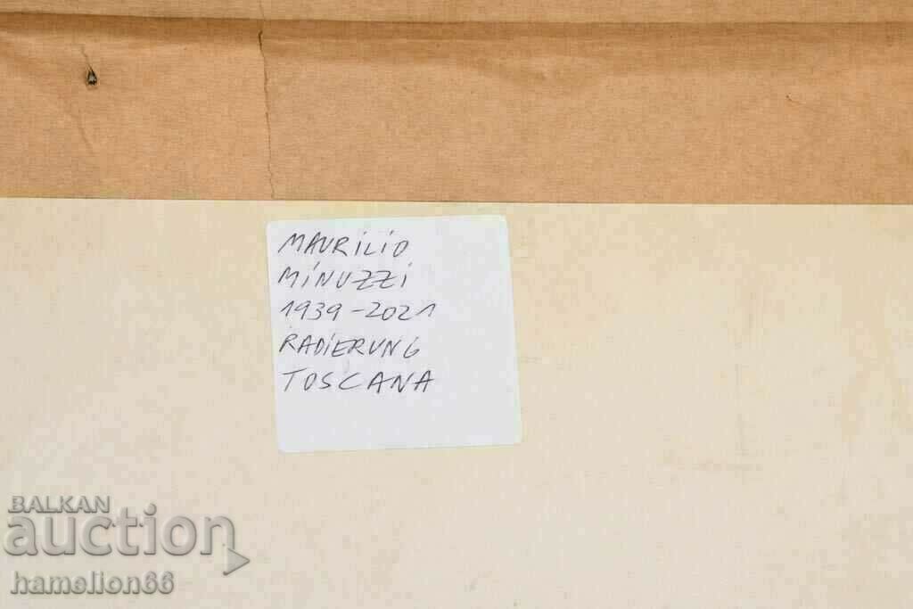 Delivery of Large print, etching, artist Maurilio Minuzzi 1983