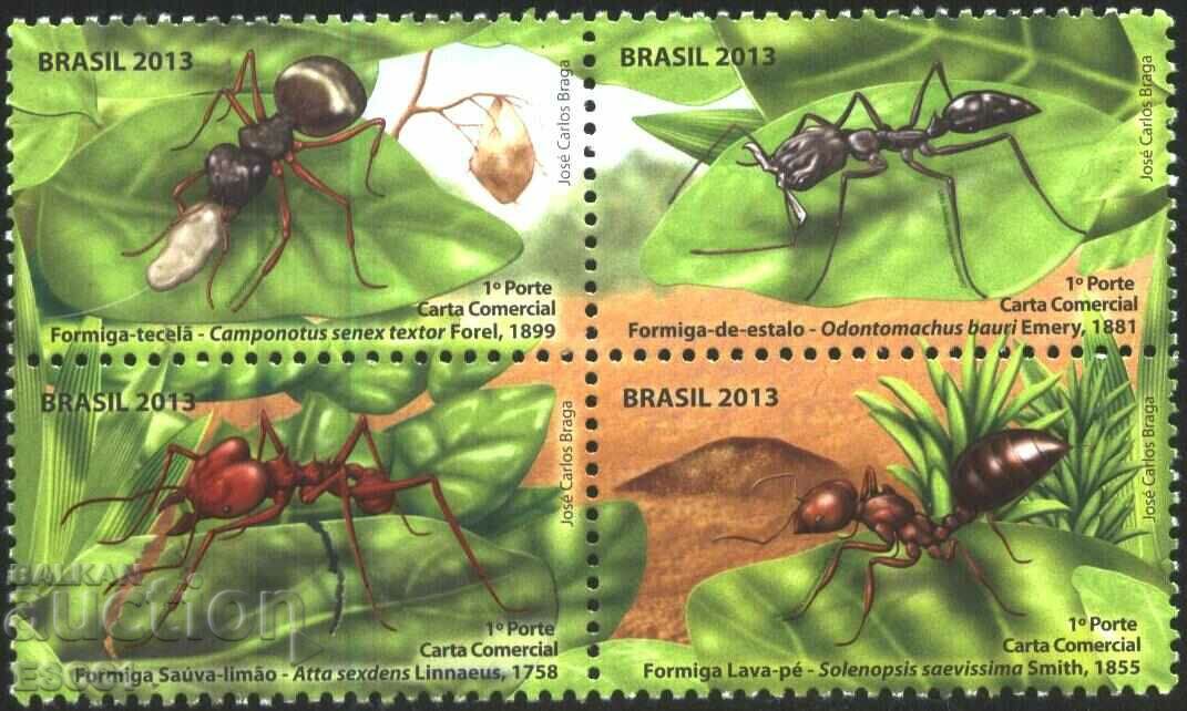 Pure Stamps Fauna Insects Ants 2013 from Brazil