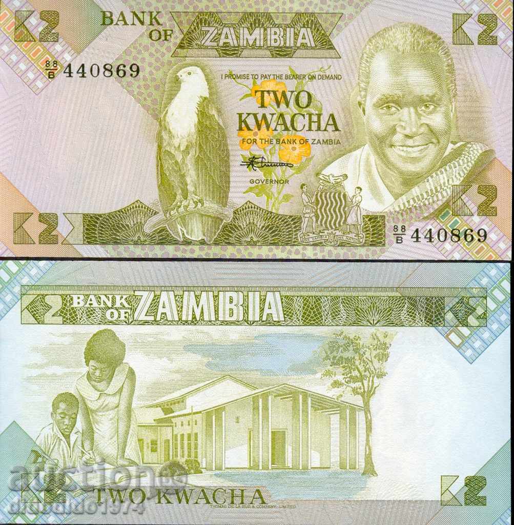 ZAMBIA ZAMBIA 2 Kwacha feed - numărul 198 * UNC NOU