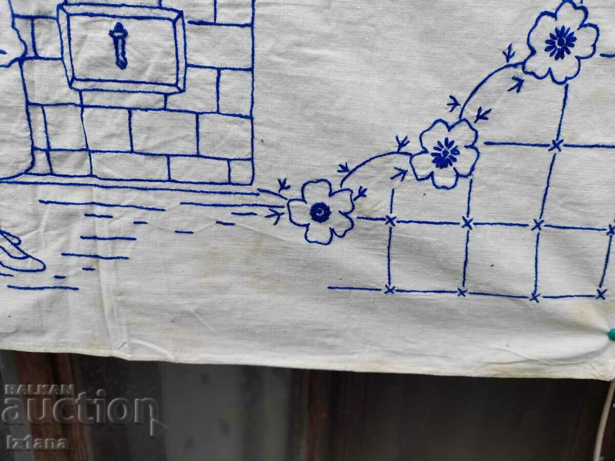 Delivery of An old embroidered hacker, wall cover Delivery of An old embroidered hacker, wall cover