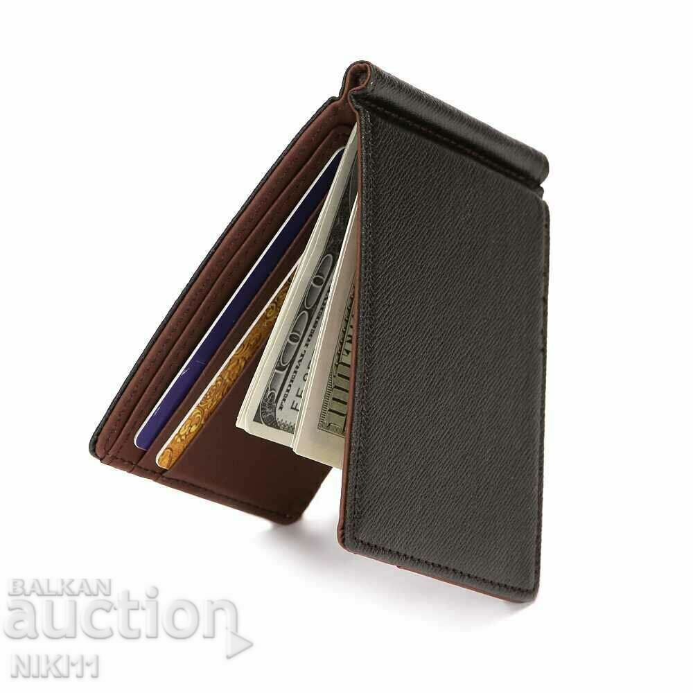 Доставка на Портфейл за дебитни и кредитни карти с щипка за банкноти Доставка на Портфейл за дебитни и кредитни карти с щипка за банкноти