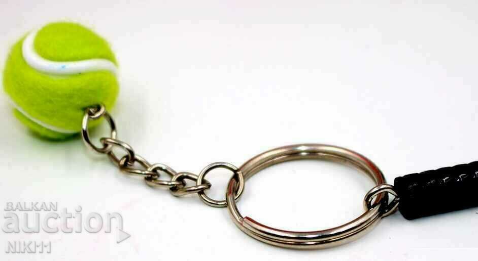 Auction Keychain Tennis racket, tennis ball Auction Keychain Tennis racket, tennis ball