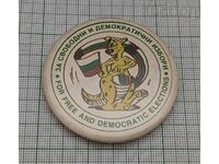 FOR FREE AND DEMOCRATIC ELECTIONS BADGE