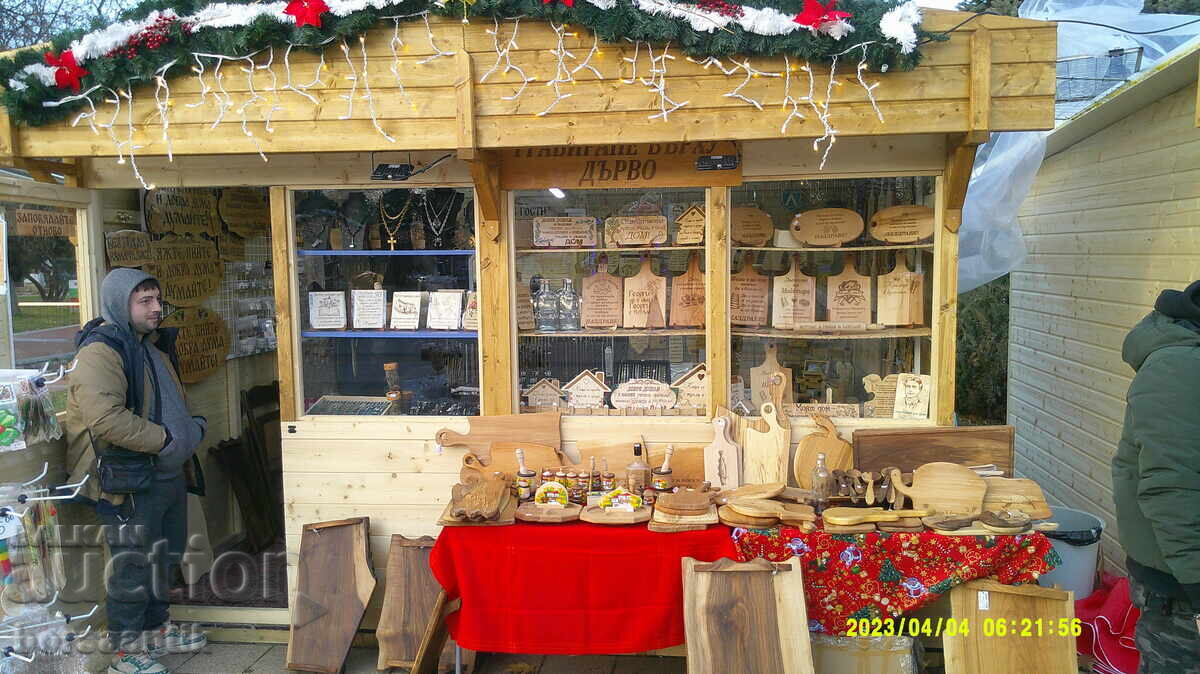 Wooden house Christmas bazaar pavilion with price 6450.00 BGN | € 3297.83