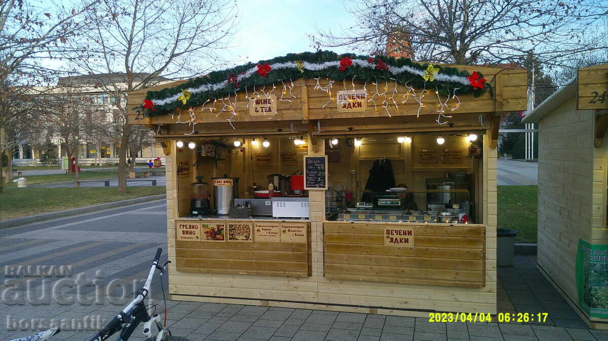 Wooden house Christmas bazaar pavilion - 7