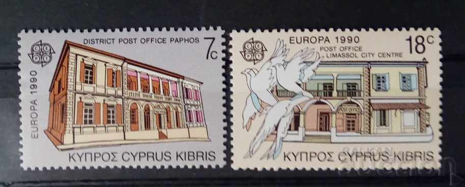 Гръцки Кипър 1990 Европа CEPT Сгради/Птици MNH