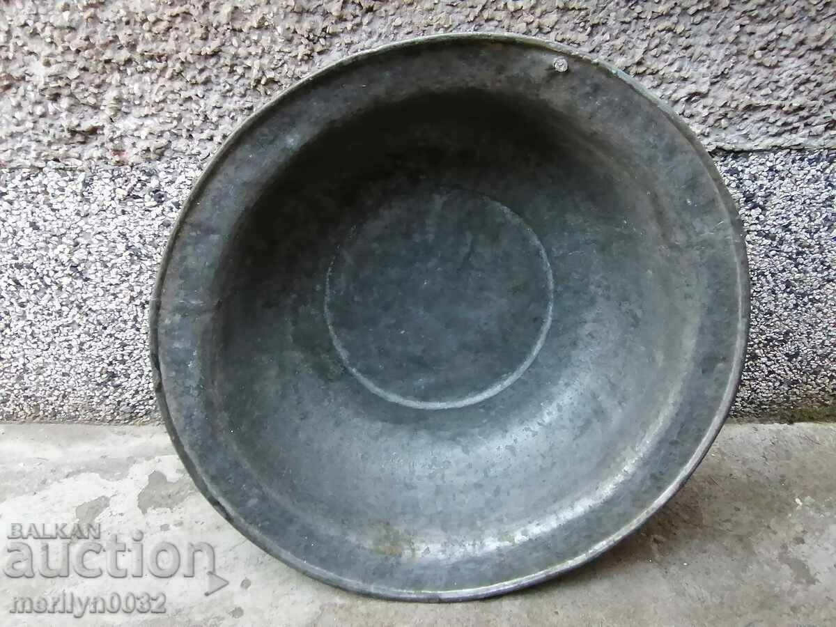 Tinned basin, copper pot, baker, trough - 5