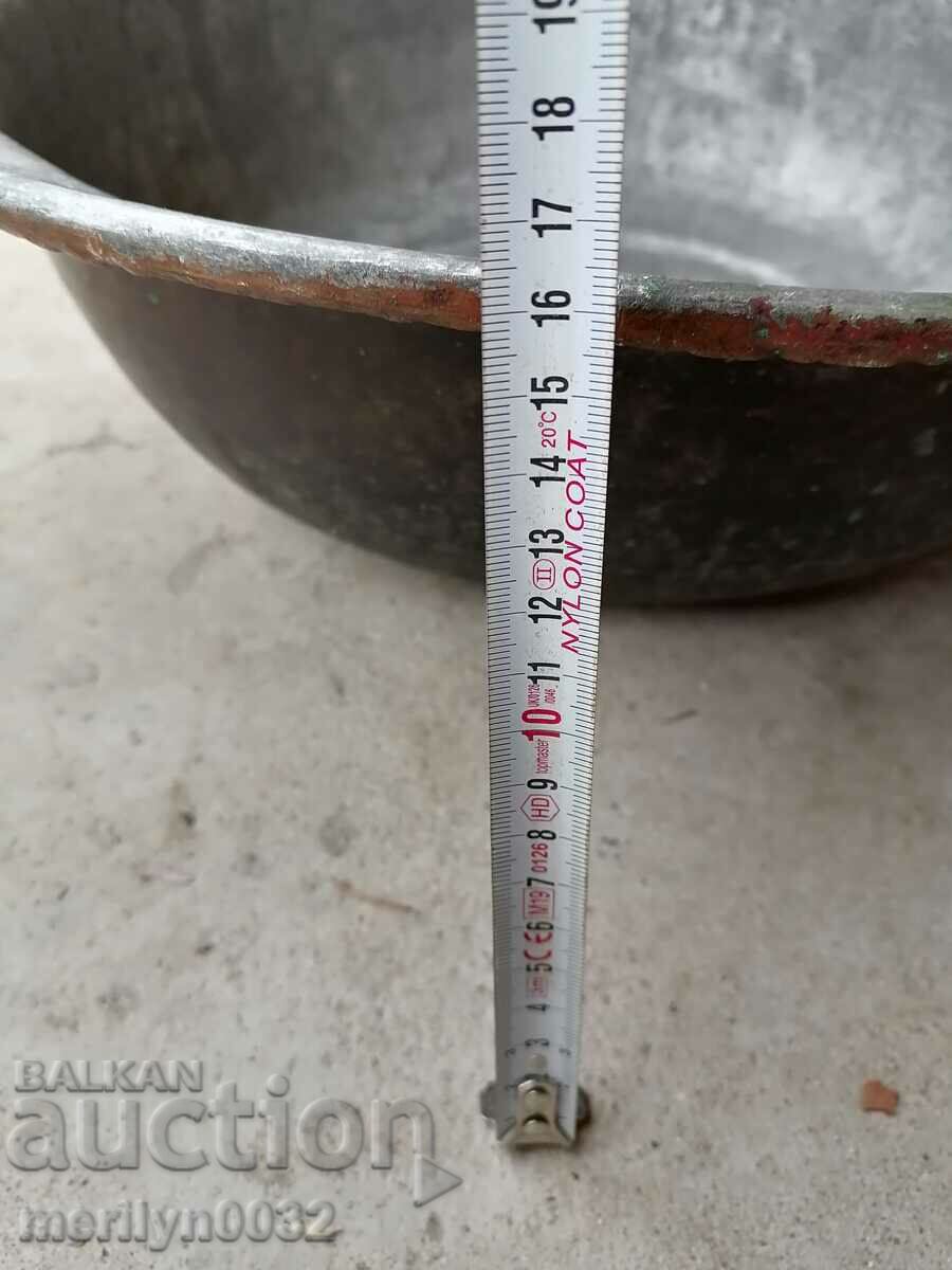 Tinned basin, copper pot, baker, trough - 6