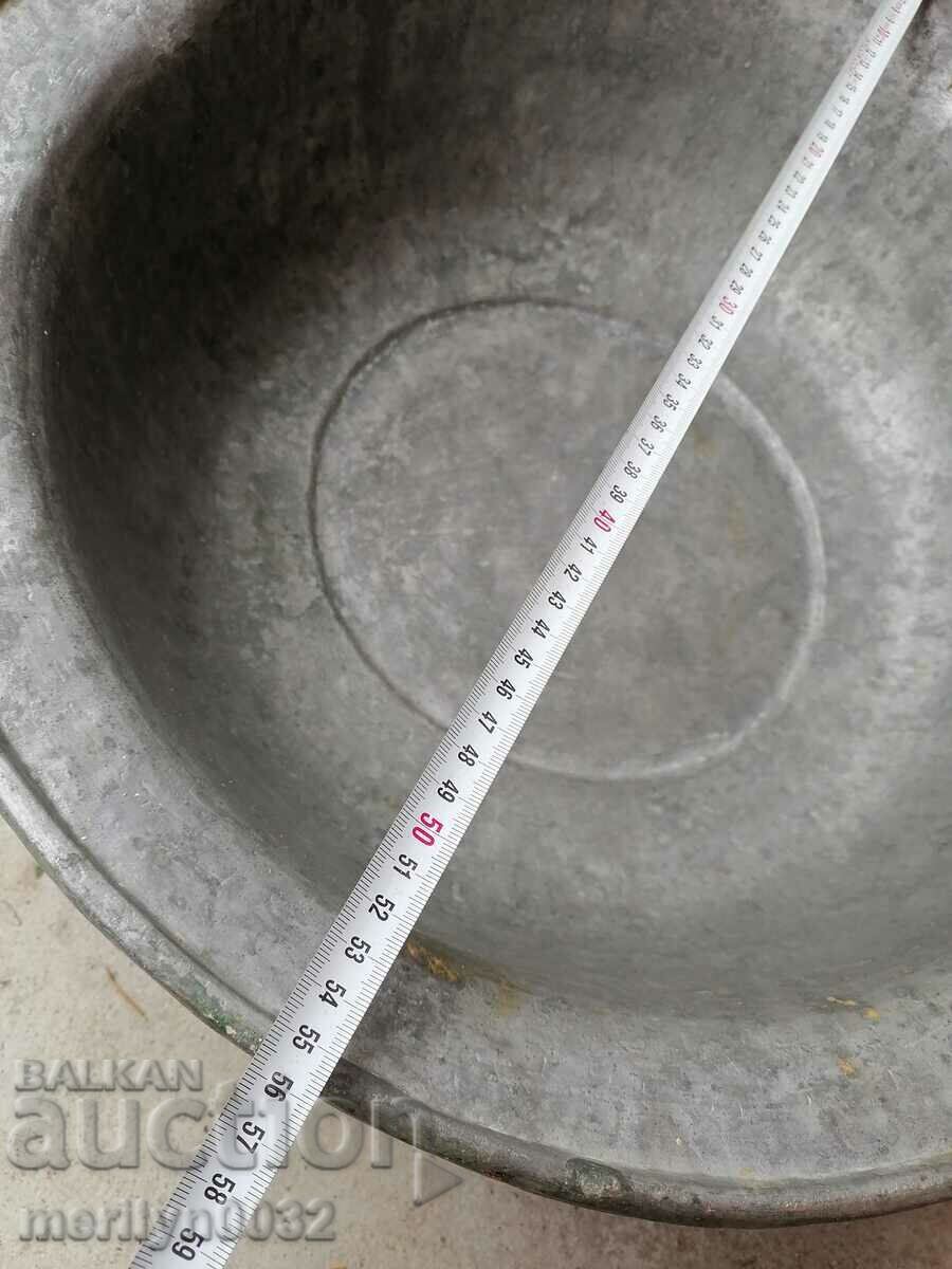 Tinned basin, copper pot, baker, trough - 7