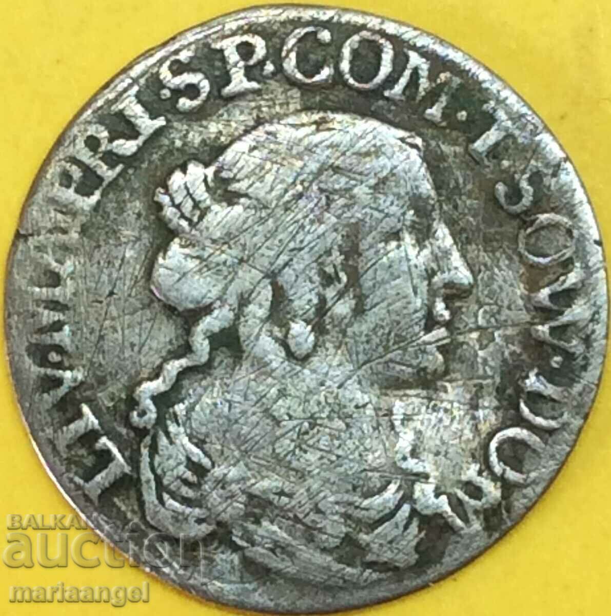 1 Luigino 1666 Italia Torilia Violante Doria Lomelli argint