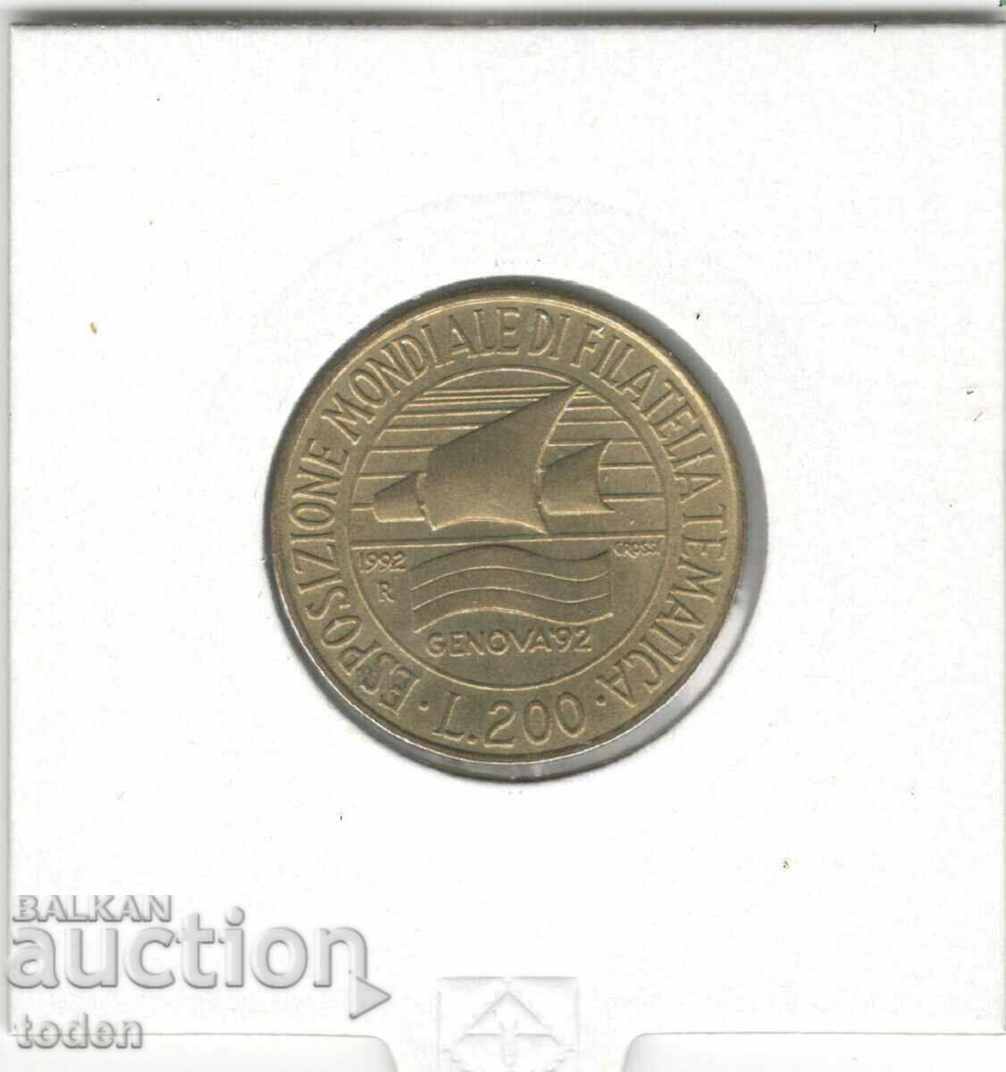 Δημοπρασία Ιταλία - 200 Λίρες - 1992 R - KM#151 - Φιλοτελική Έκθεση - Γένοβα '92 Δημοπρασία Ιταλία - 200 Λίρες - 1992 R - KM#151 - Φιλοτελική Έκθεση - Γένοβα '92