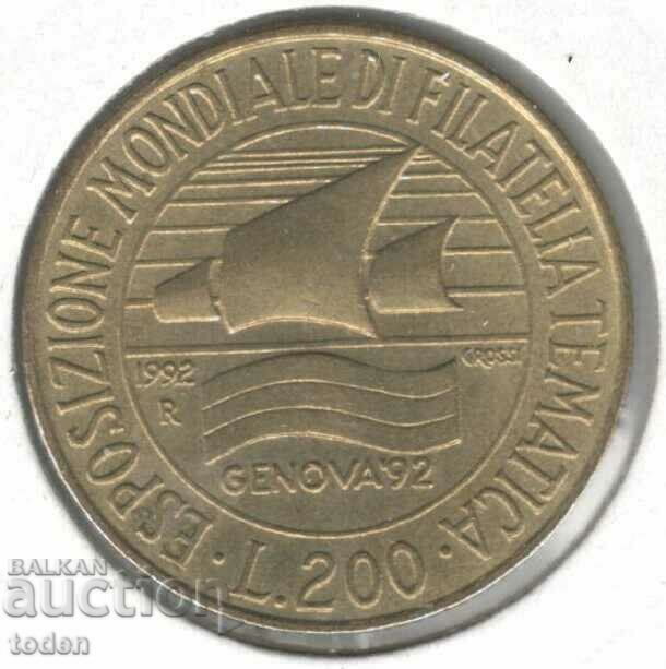 Ιταλία - 200 Λίρες - 1992 R - KM#151 - Φιλοτελική Έκθεση - Γένοβα '92 Ιταλία - 200 Λίρες - 1992 R - KM#151 - Φιλοτελική Έκθεση - Γένοβα '92