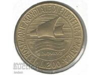 Ιταλία - 200 Λίρες - 1992 R - KM#151 - Φιλοτελική Έκθεση - Γένοβα '92