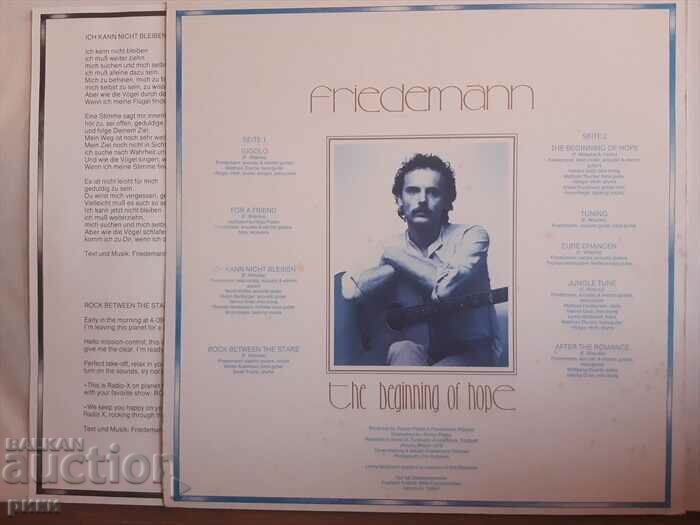 Friedemann – The Beginning Of Hope 1979 with price 20.00 BGN | € 10.23 Friedemann – The Beginning Of Hope 1979 with price 20.00 BGN | € 10.23