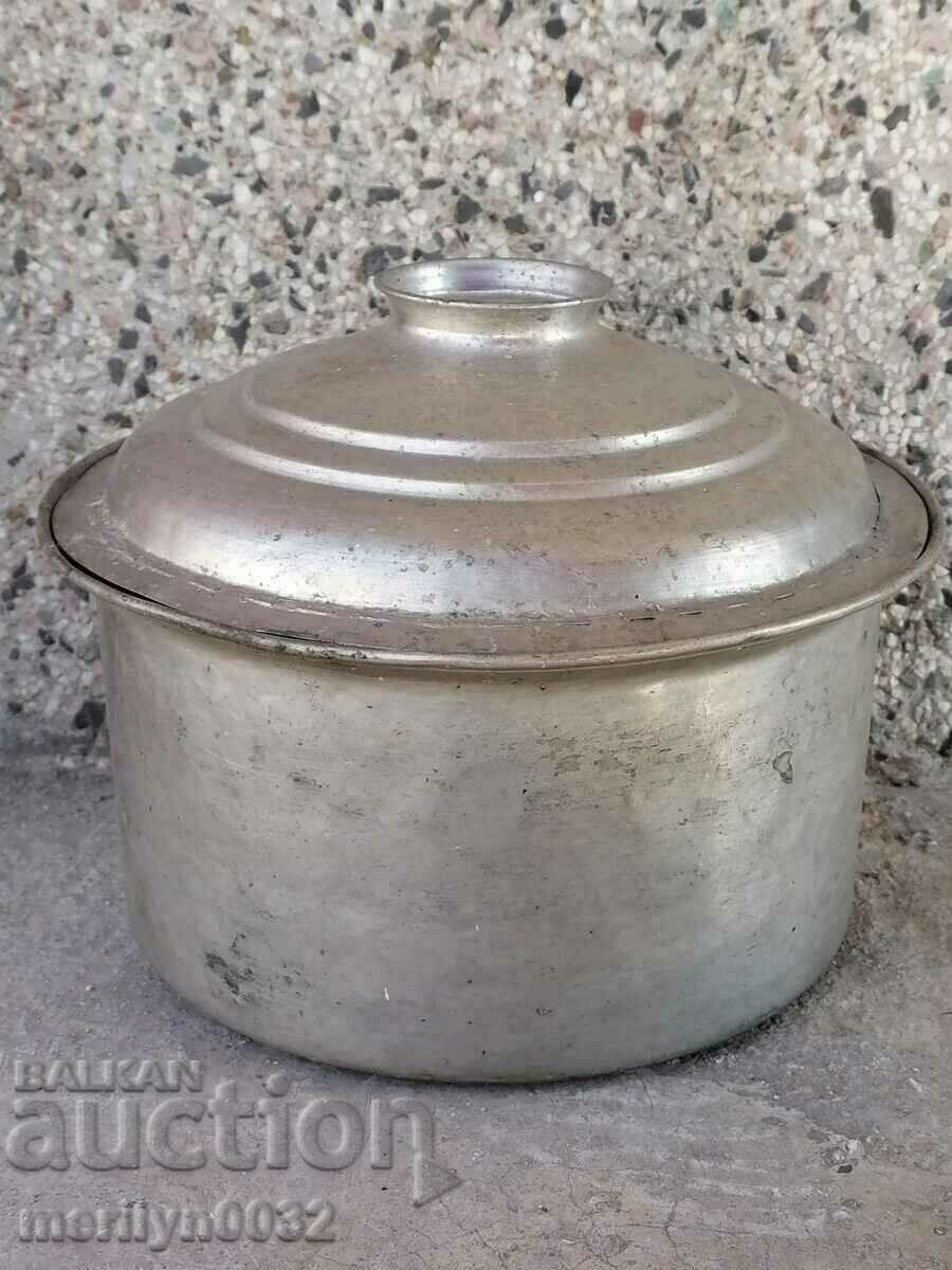 Tinned pot copper household vessel