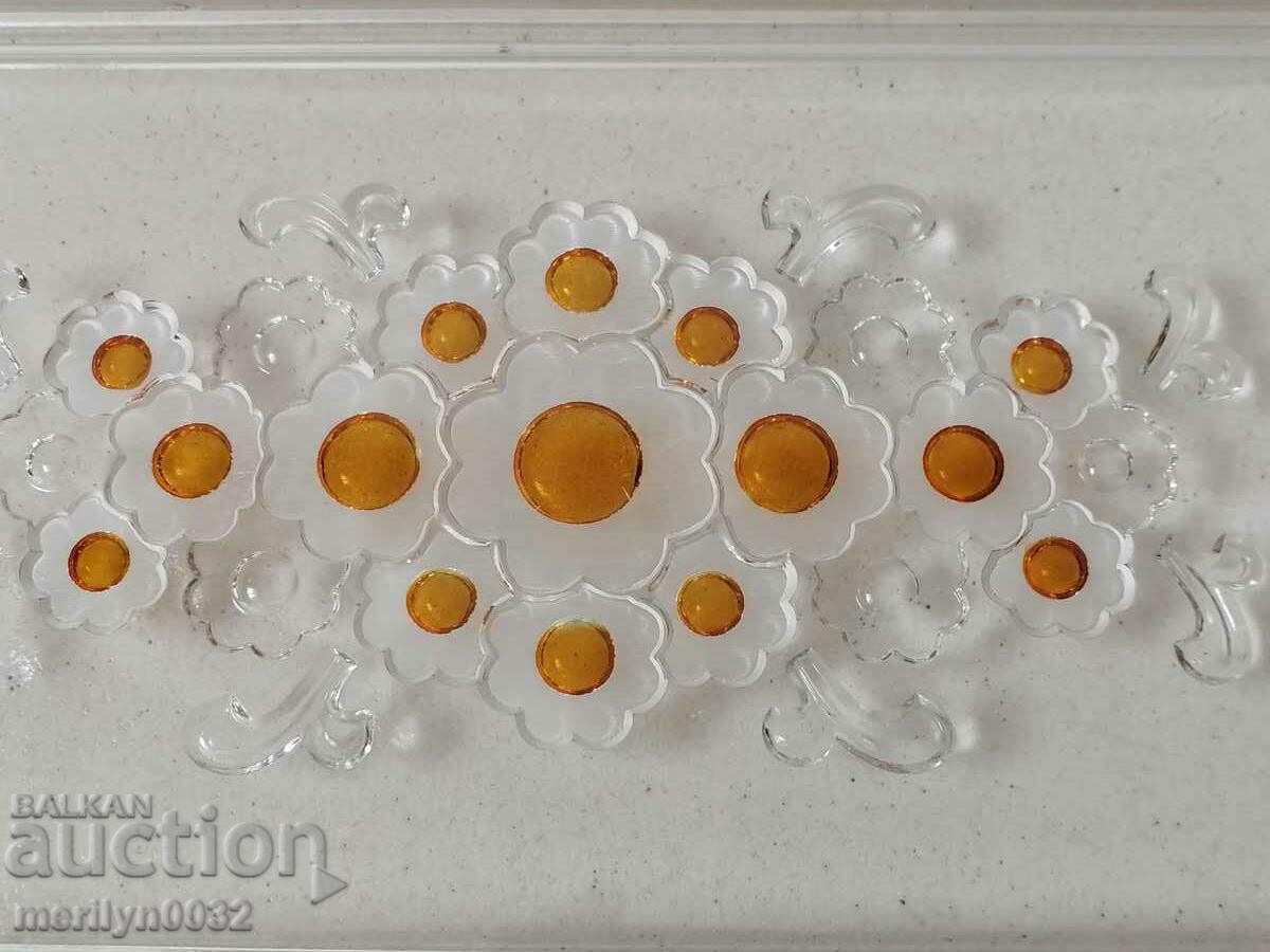 Παλιό γυάλινο δίσκο, τηγάνι, σετ, γυαλί - 5 Παλιό γυάλινο δίσκο, τηγάνι, σετ, γυαλί - 5