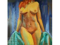 Georgi Takev - Act, 70x70, oil on canvas