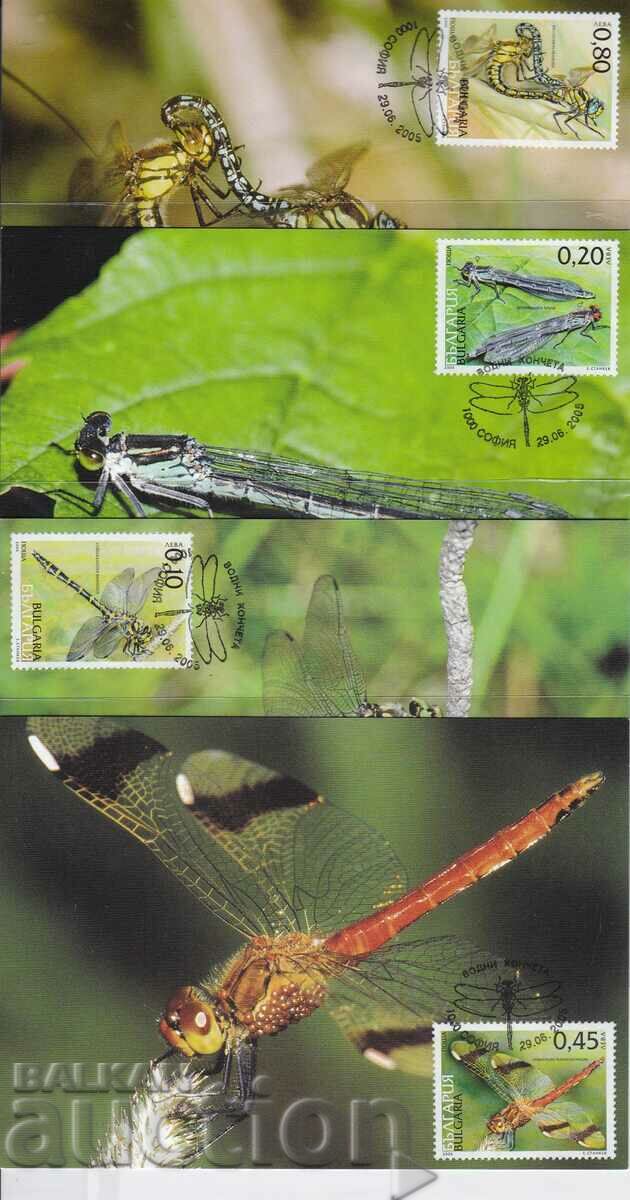 Carduri maxim 2005 Dragonflies tir 200 buc Nr 4690 4 buc.