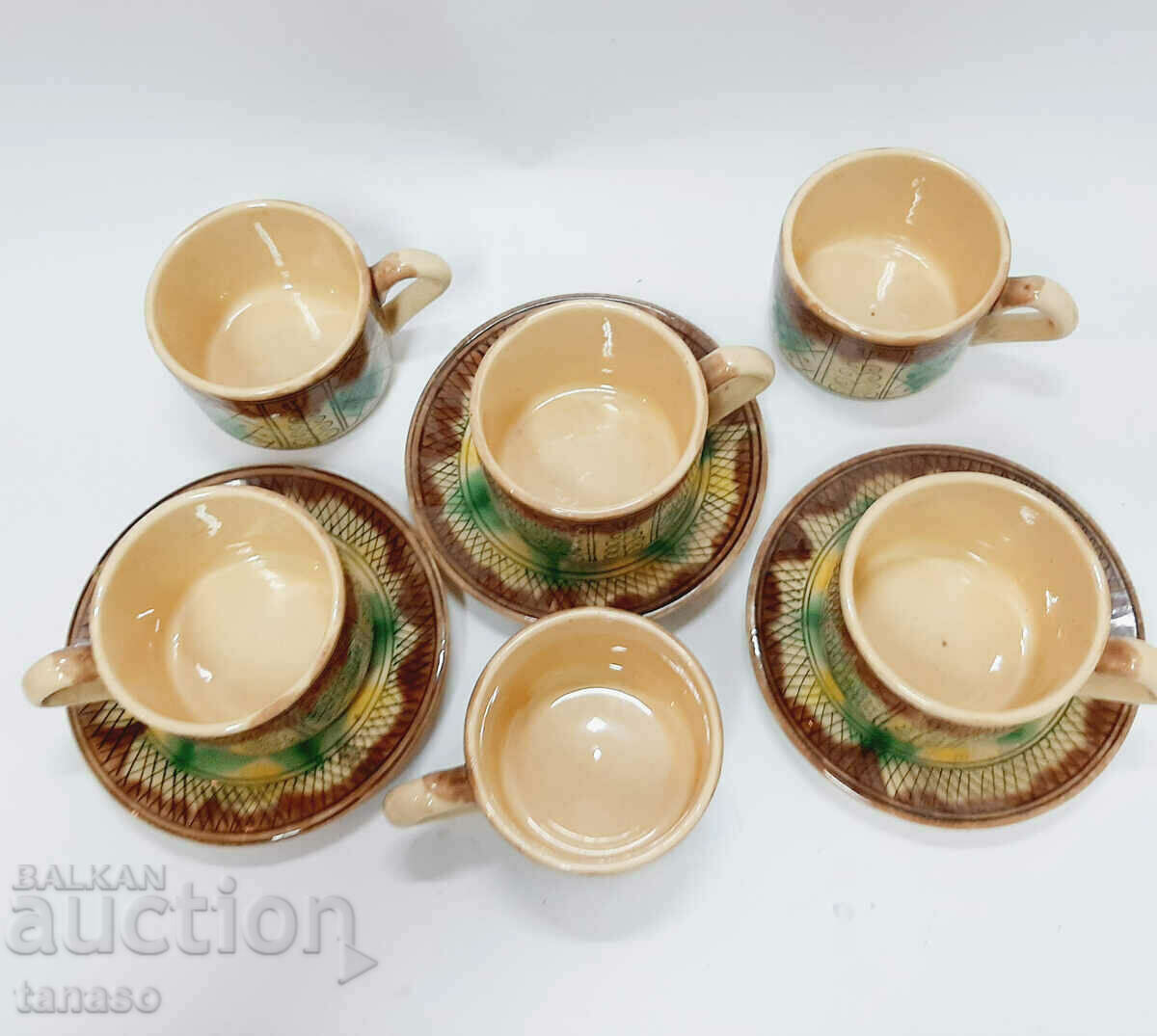 6 ceramic tea cups+3 ceramic saucers(12.3) - 5 6 ceramic tea cups+3 ceramic saucers(12.3) - 5
