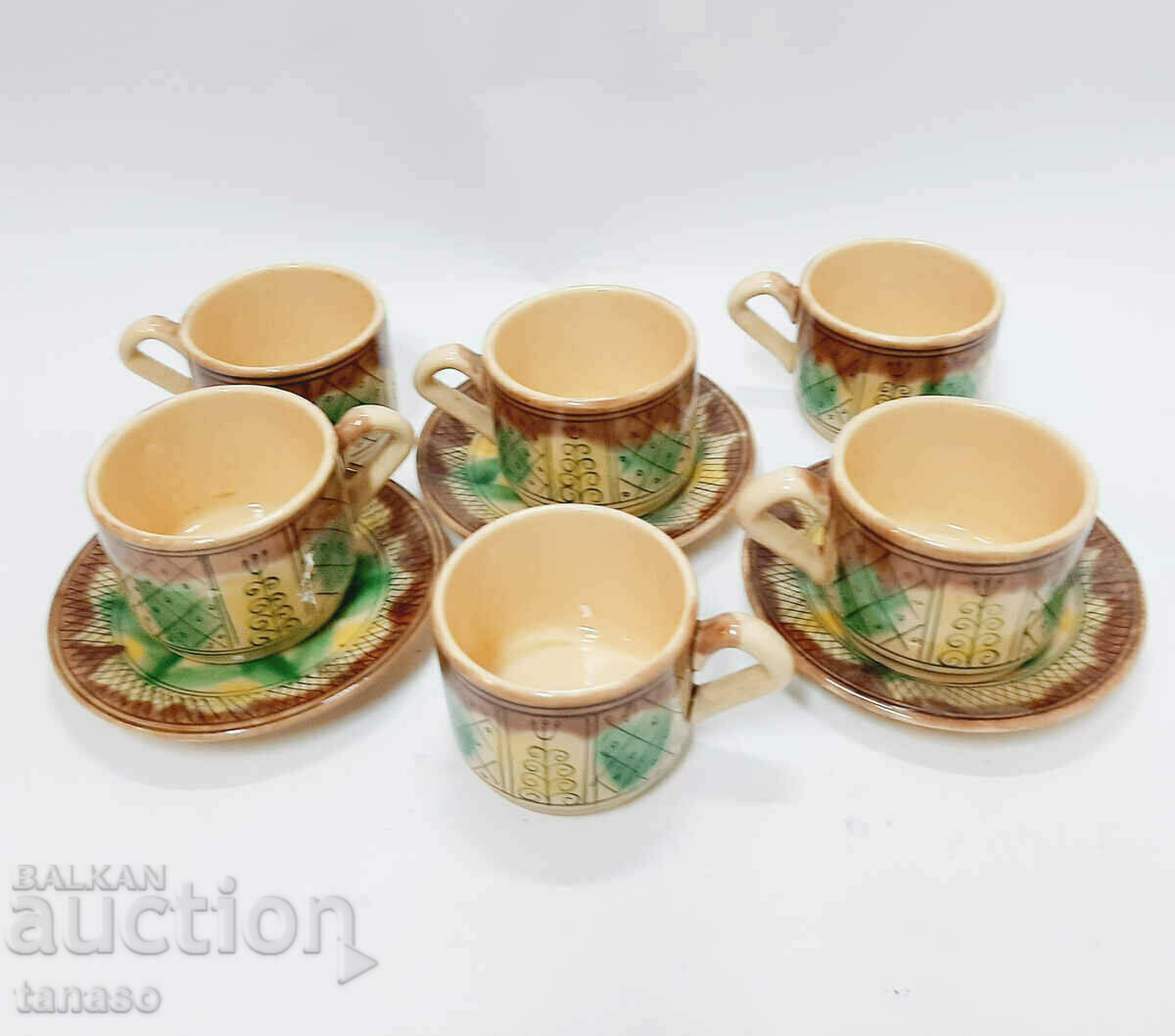 6 ceramic tea cups+3 ceramic saucers(12.3) - 7 6 ceramic tea cups+3 ceramic saucers(12.3) - 7