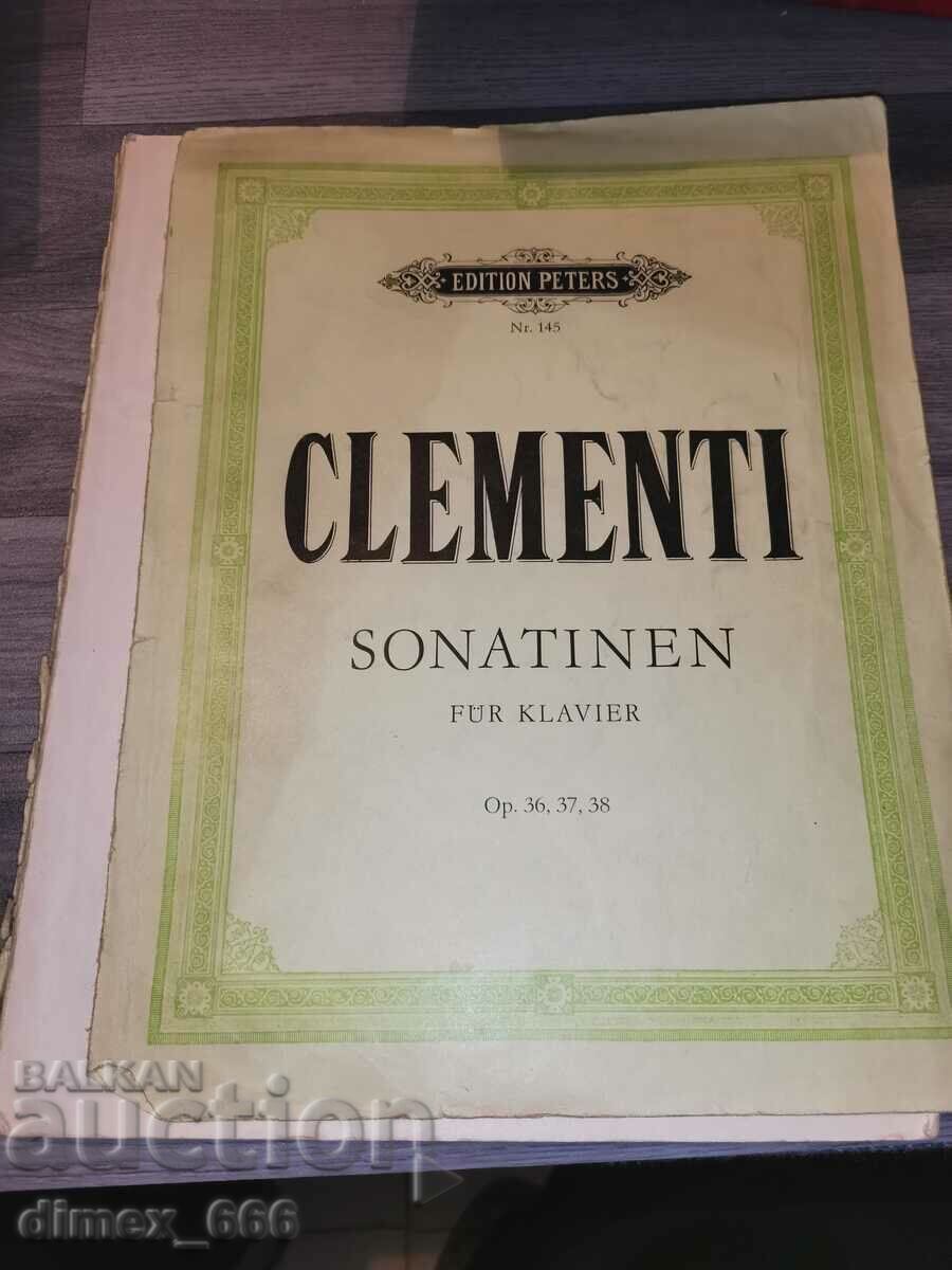 Clementi. Sonatas for keyboard. Op. 36, 37, 38 (with remark