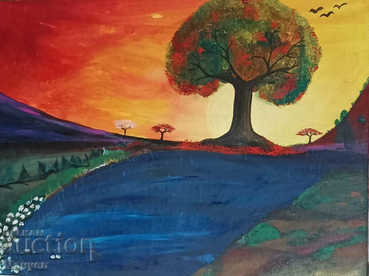 Eclectic painting, landscape. with price 120.00 BGN | € 61.36 Eclectic painting, landscape. with price 120.00 BGN | € 61.36