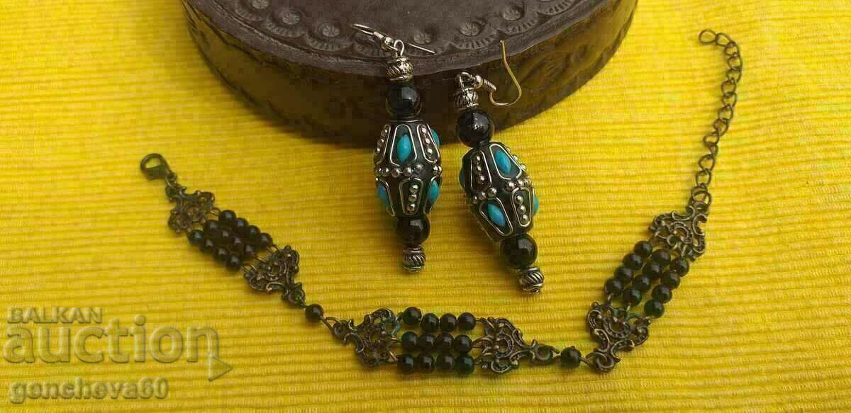 Vintage costume bracelet and earrings - 6 Vintage costume bracelet and earrings - 6