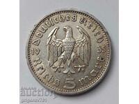 5 марки сребро Германия 1935 A III Райх  сребърна монета №33