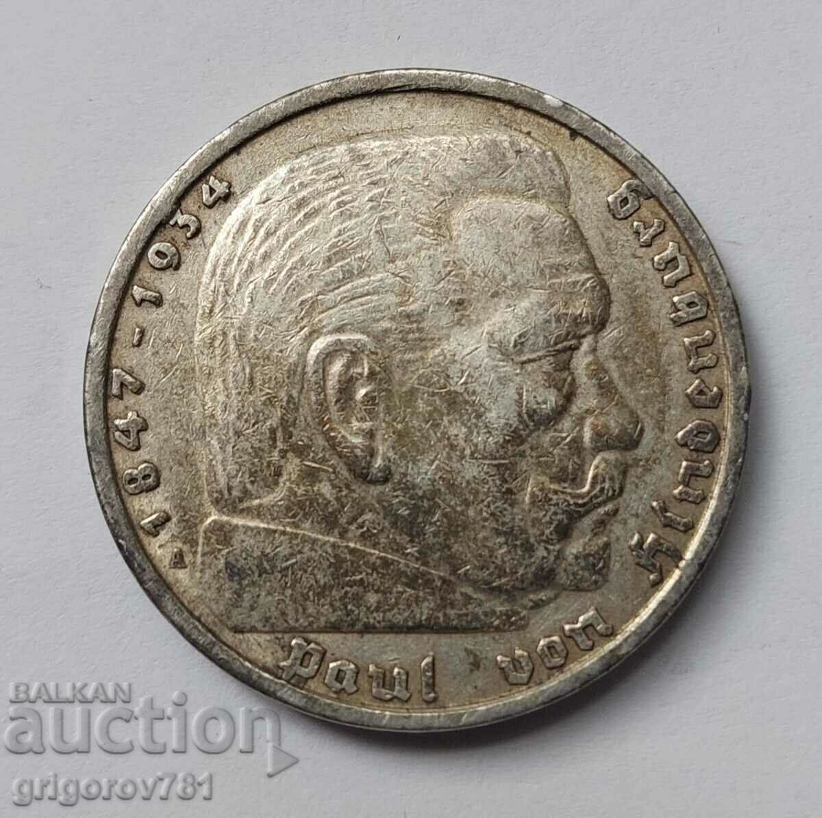5 Mark Silver Γερμανία 1935 A III Reich Silver Coin #34 με τιμή € 16.87 | 32.99 BGN