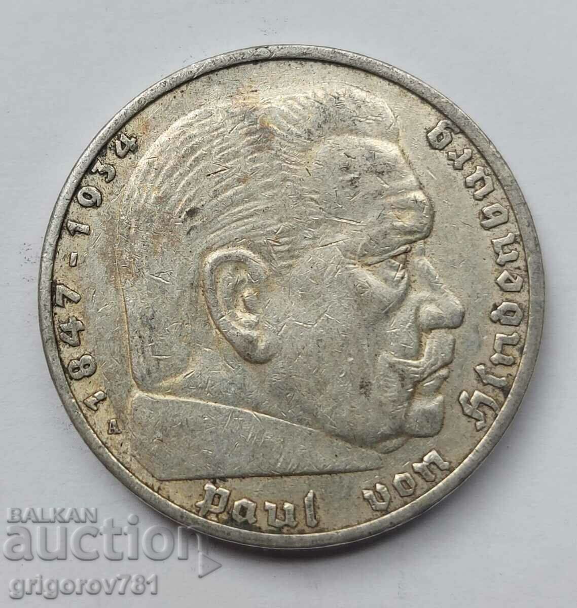 5 mărci de argint Germania 1936 A III Reich Monedă de argint #35 cu preț € 16.87 | 32.99 BGN