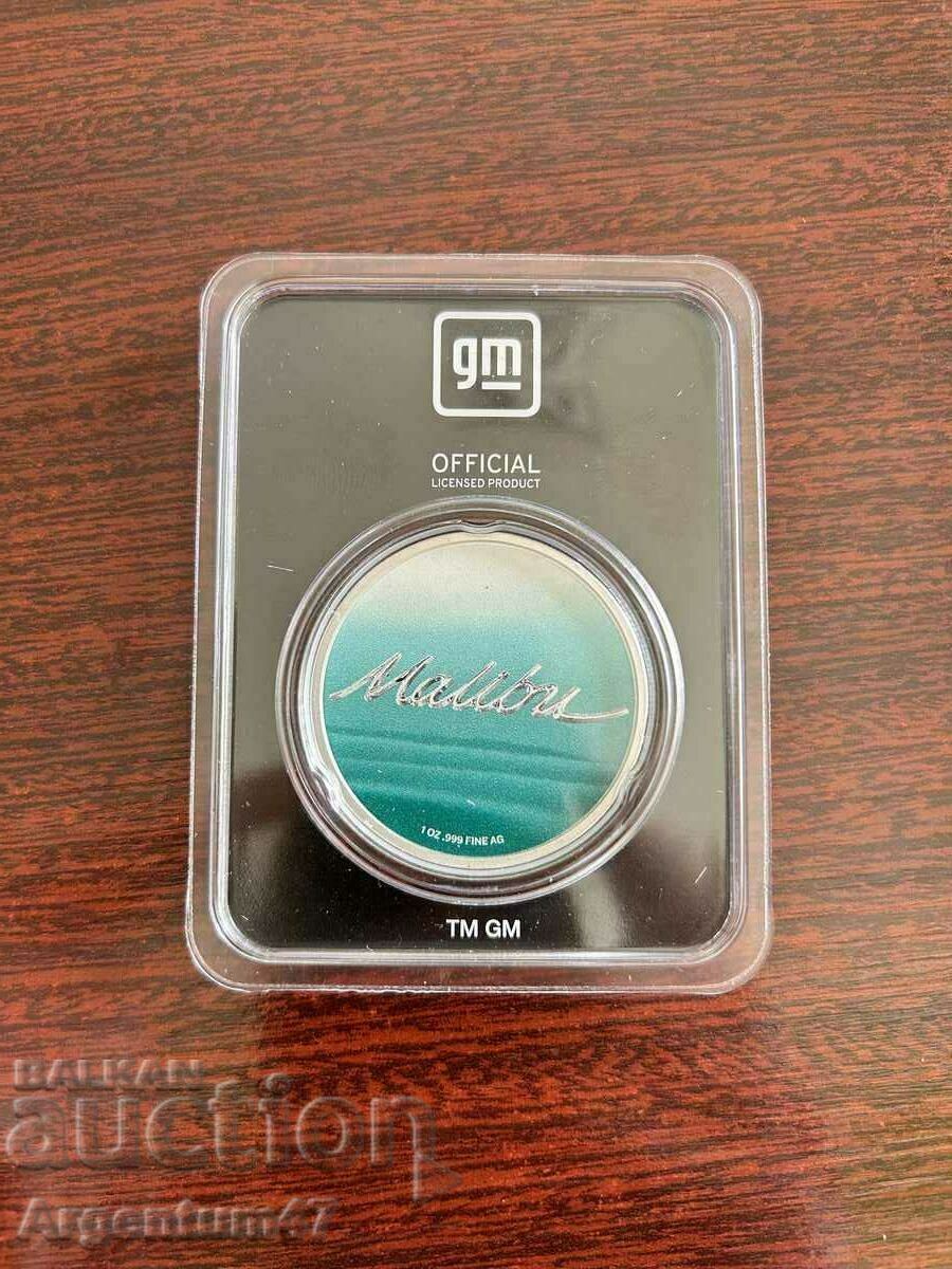 Auction SILVER 1 OZ GENERAL MOTORS - CHEVROLET MALIBU Auction SILVER 1 OZ GENERAL MOTORS - CHEVROLET MALIBU